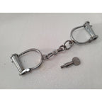 Heavy Duty Police Handcuff | Carbon Steel Made Solid | Theatre Play Silver Plated Police (1815)