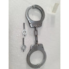 Heavy Duty Police Handcuff | Carbon Steel Made Solid | Theatre Play Silver Plated Police (1819)