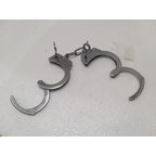 Heavy Duty Police Handcuff | Carbon Steel Made Solid | Theatre Play Silver Plated Police (1819)