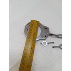 Heavy Duty Police Handcuff | Carbon Steel Made Solid | Theatre Play Silver Plated Police (1821)