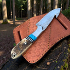 D2 Steel Cowboy Gut Hook Knife | 5mm Thick Blade | Pancake Sheath