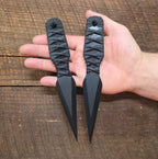 Shanghai Large G10 Dagger – Black Tsukamaki Wrapped Non-Metallic Knife