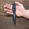 Shanghai Large G10 Dagger – Black Tsukamaki Wrapped Non-Metallic Knife