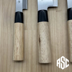Japanese Kitchen Knife Set of 5 | Handmade Chef Knives | Gyuto Nakiri Santoku Deba Petty | Wooden Handle | Professional Japanese Knives | Gift for Chef