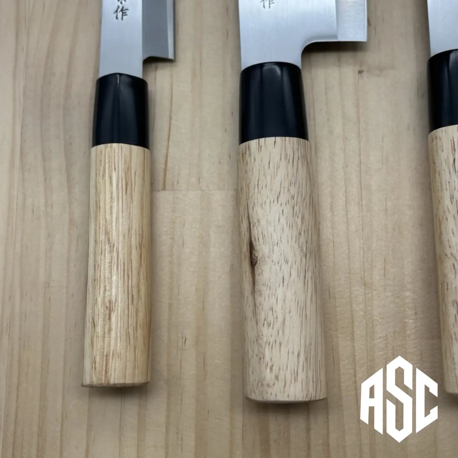 Japanese Kitchen Knife Set of 5 | Handmade Chef Knives | Gyuto Nakiri Santoku Deba Petty | Wooden Handle | Professional Japanese Knives | Gift for Chef