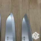 Japanese Kitchen Knife Set of 5 | Handmade Chef Knives | Gyuto Nakiri Santoku Deba Petty | Wooden Handle | Professional Japanese Knives | Gift for Chef
