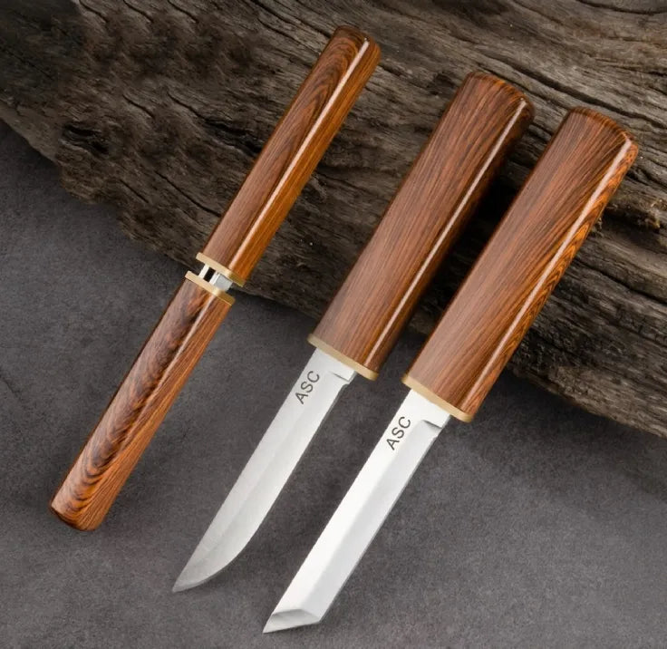 Premium Handcrafted EDC Utility Knife Set with Exotic Wood Handle – Collector & Everyday Carry Blade