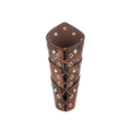 UYEE Medieval Viking Warrior Leather Bracer Steampunk Fur Elf LARP Costume for Men Women Riveted Arm Armor Halloween Accessory