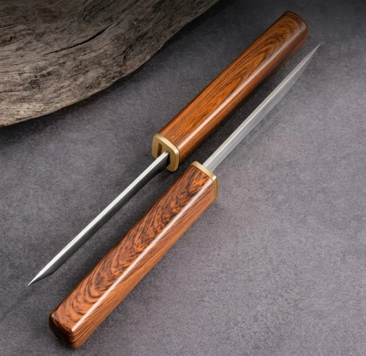 Premium Handcrafted EDC Utility Knife Set with Exotic Wood Handle – Collector & Everyday Carry Blade
