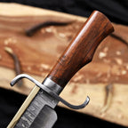 Damascus Bowie Knife – VG10 Steel, 13" Blade, Rosewood Handle