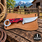 Ashridge rasp steel skinner knife, full view