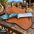 Dustfang rasp steel cowboy bull cutter knife, full view