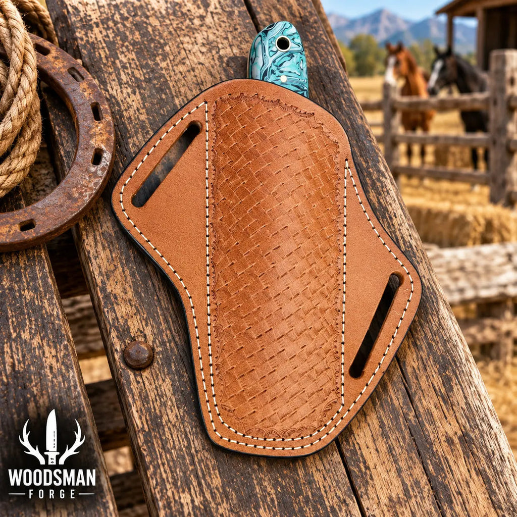 Dustfang rasp steel cowboy knife resin handle detail