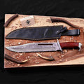 Rambo III Bowie Knife Handmade | VG10 Damascus Steel, Full Tang, Pakka Wood Handle – Christmas Gift for Men