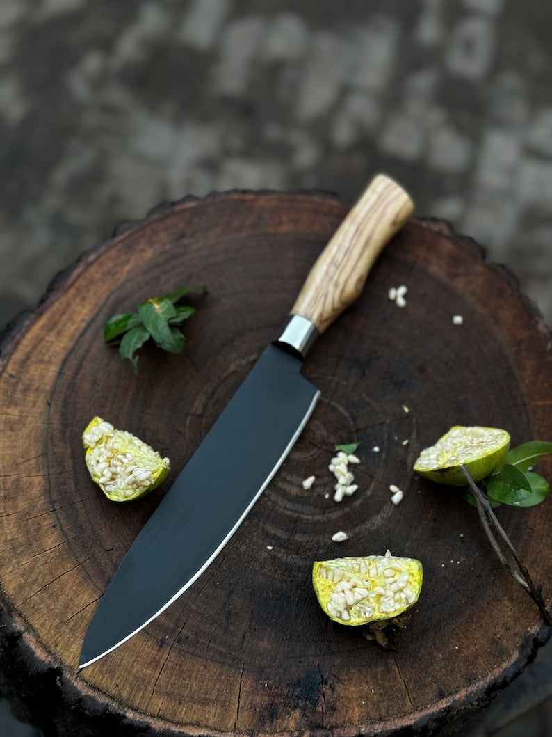 Personalized Chef Knife, 440C Stainless Steel, Handcrafted Kitchen Knife, Engraved Gift