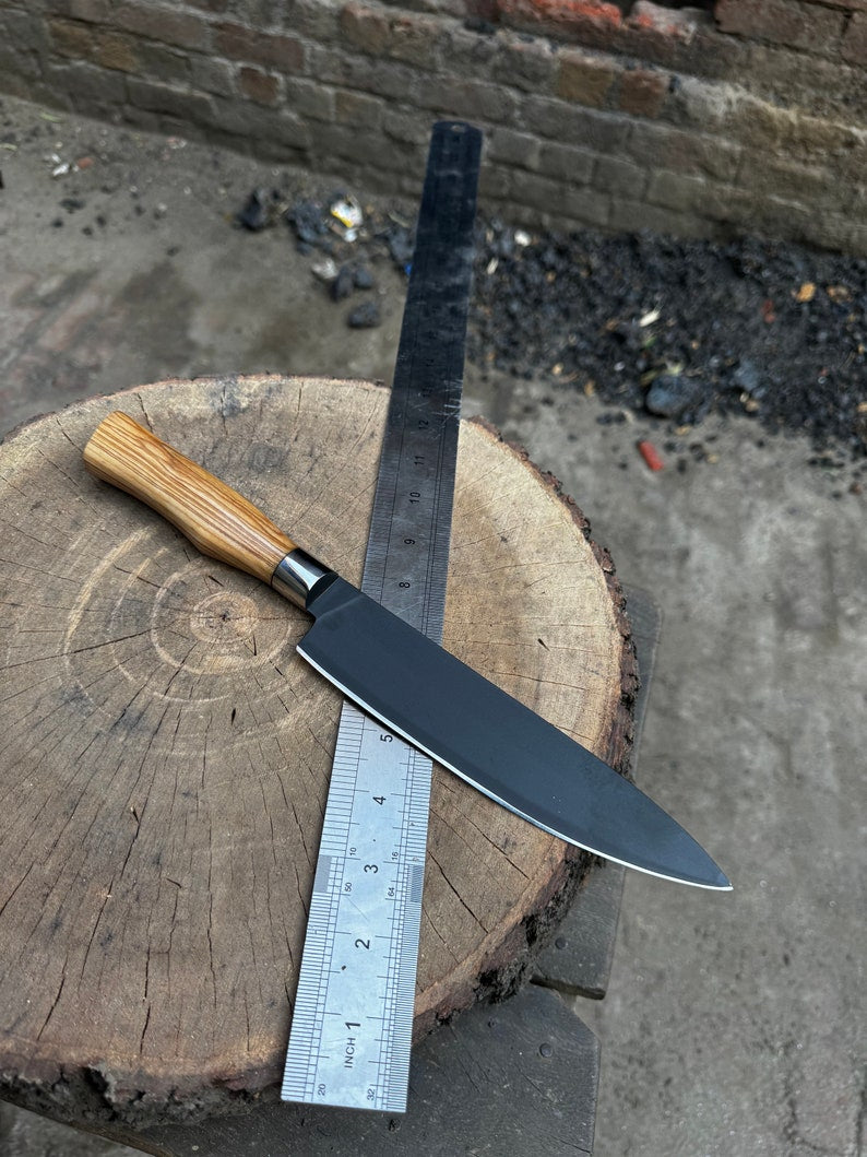 Personalized Chef Knife, 440C Stainless Steel, Handcrafted Kitchen Knife, Engraved Gift