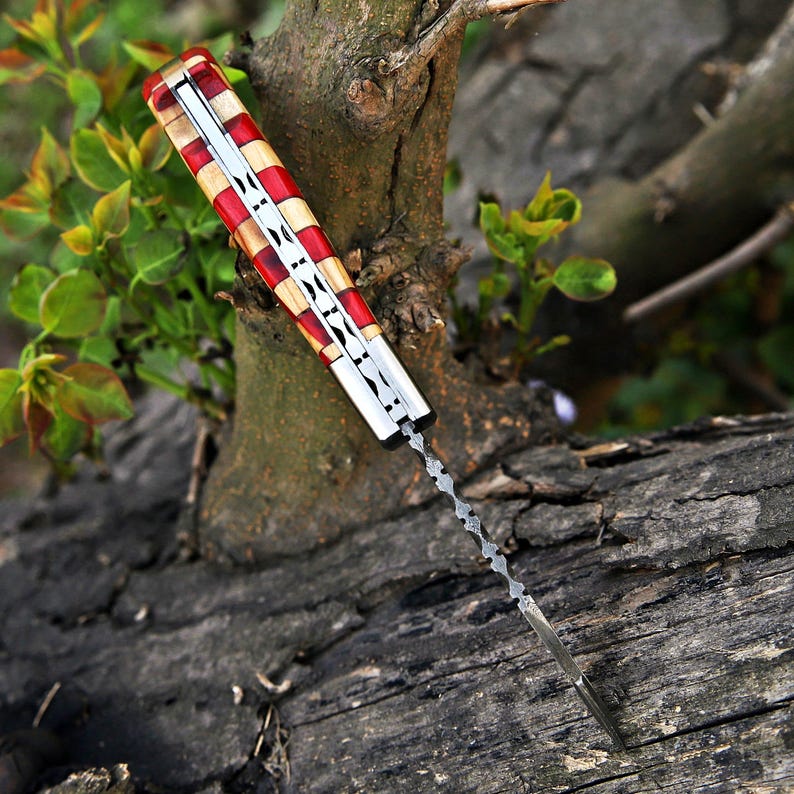 Personalized Handmade Damascus Pocket Knife, Camping gift for Husband, Groomsmen Gifts Anniversary Gift for Him, Dad, Custom Men Gifts