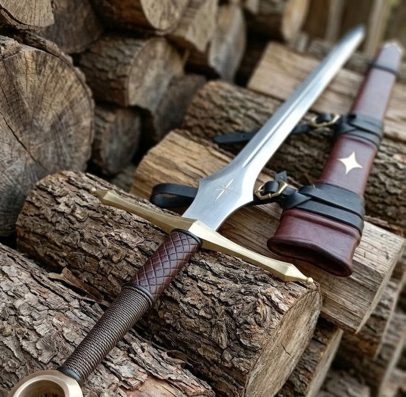 Handmade Fallen Star Longsword Fantasy Replica – Medieval Display Sword for Cosplay and Collector Gift