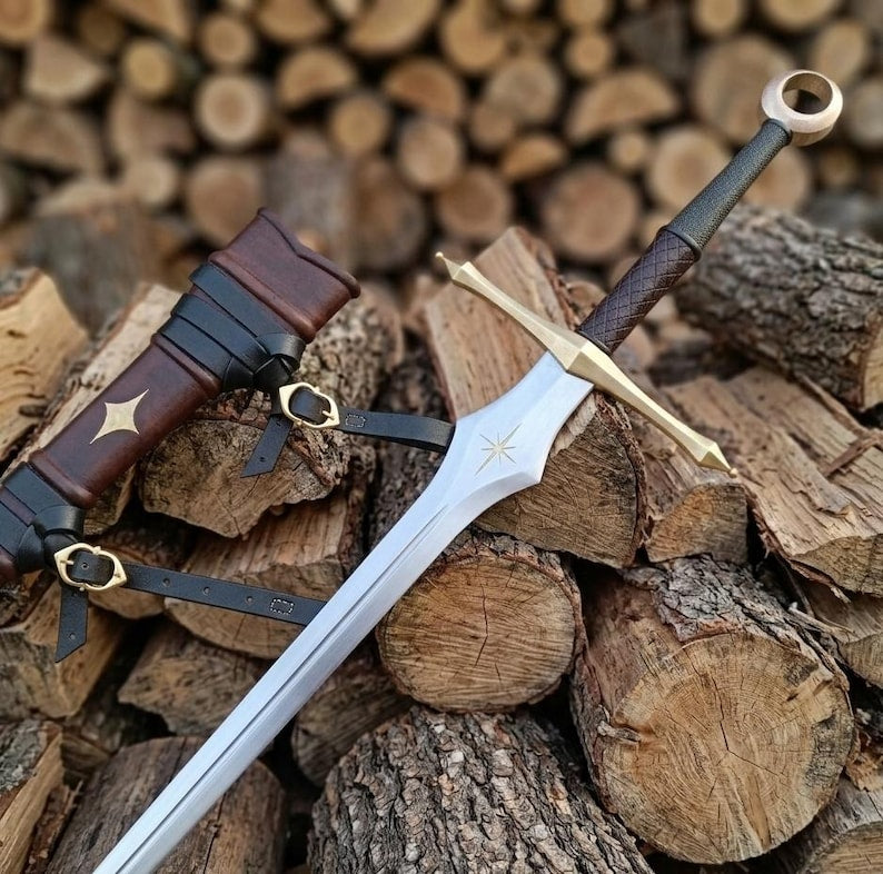 Handmade Fallen Star Longsword Fantasy Replica – Medieval Display Sword for Cosplay and Collector Gift