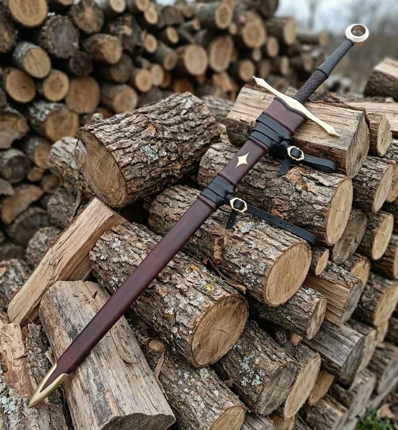 Handmade Fallen Star Longsword Fantasy Replica – Medieval Display Sword for Cosplay and Collector Gift