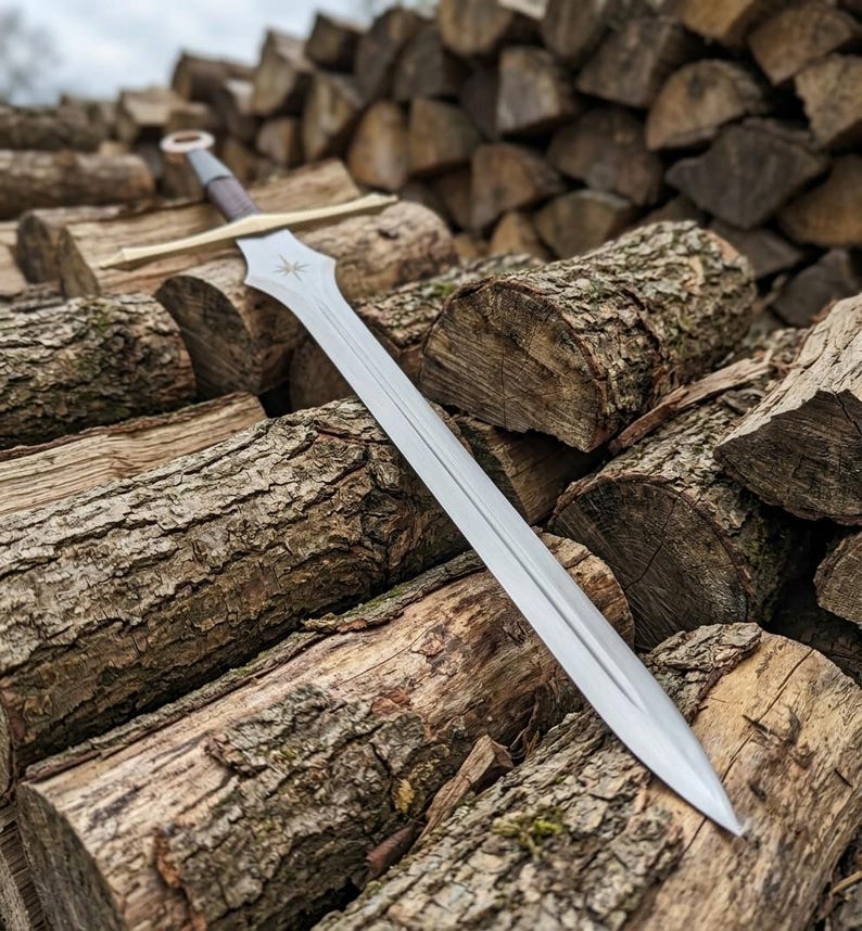 Handmade Fallen Star Longsword Fantasy Replica – Medieval Display Sword for Cosplay and Collector Gift