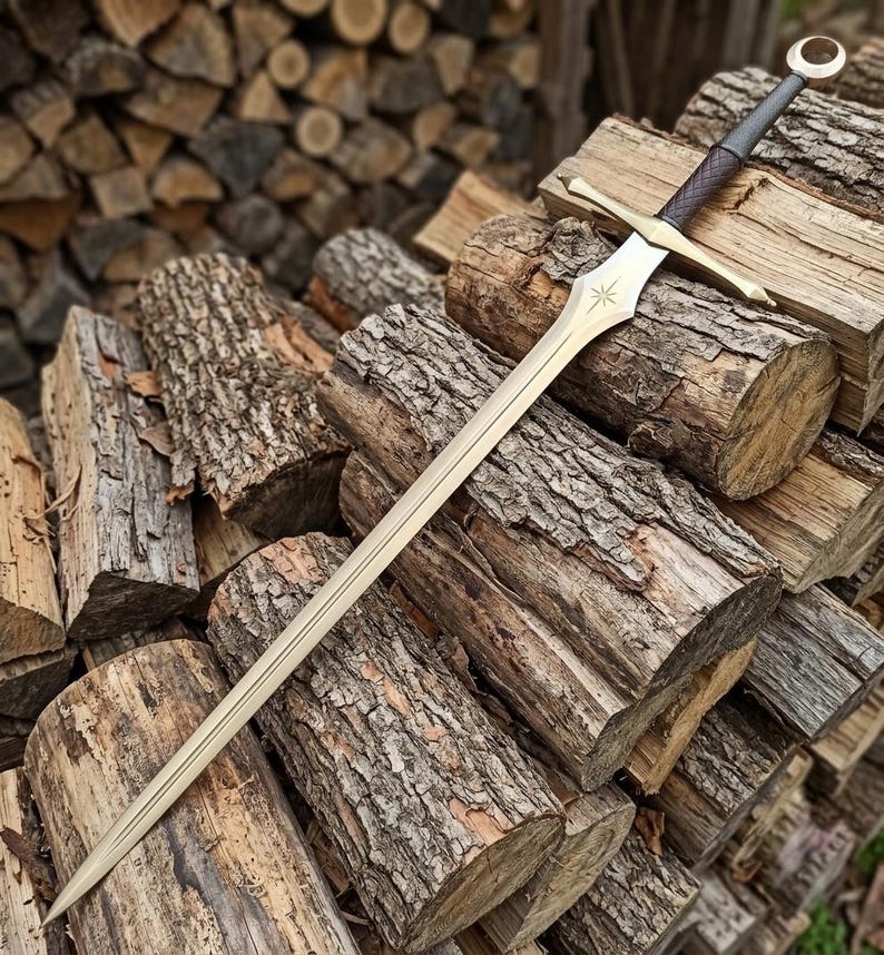 Handmade Fallen Star Longsword Fantasy Replica – Medieval Display Sword for Cosplay and Collector Gift