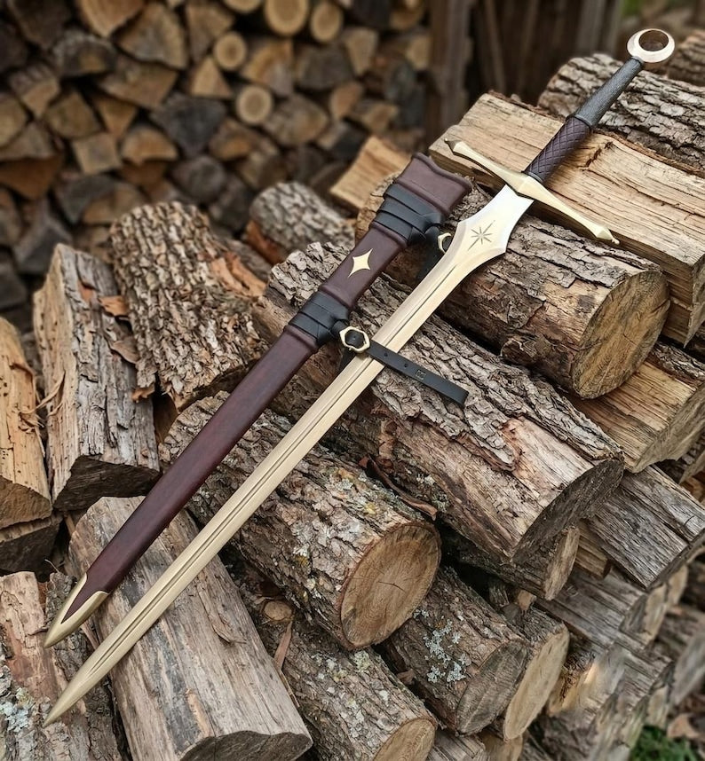 Handmade Fallen Star Longsword Fantasy Replica – Medieval Display Sword for Cosplay and Collector Gift
