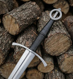 Handmade Irish Ring Sword | 5160 Carbon Steel, Leather Scabbard, Full Tang