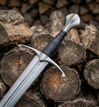 Handmade 6150 Carbon Steel Arming Sword with Leather Scabbard | Knight Sword Collector Piece