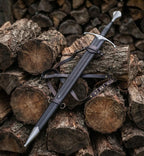 Handmade 6150 Carbon Steel Arming Sword with Leather Scabbard | Knight Sword Collector Piece