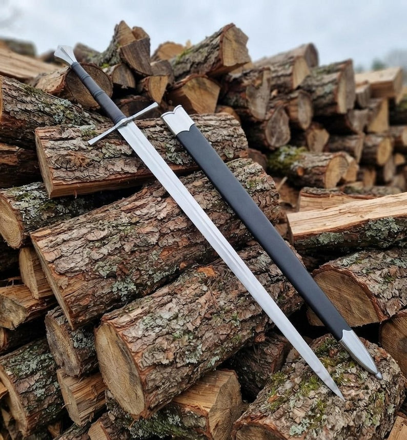 Hand Forged Gothic Sword | Type XVIIIa Medieval Longsword, High Carbon Steel (Custom Engraving Available)