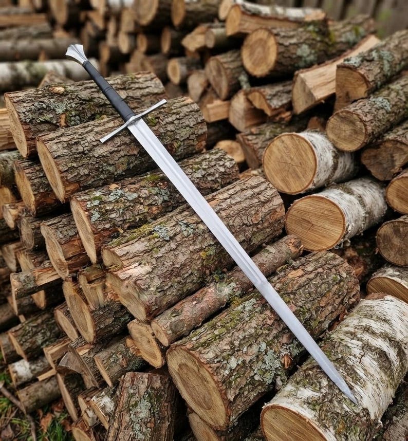 Hand Forged Gothic Sword | Type XVIIIa Medieval Longsword, High Carbon Steel (Custom Engraving Available)