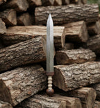 Roman Gladius Sword – Handcrafted Steel Blade, Wooden Handle, Leather Scabbard (Display Piece)
