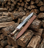 Roman Gladius Sword – Handcrafted Steel Blade, Wooden Handle, Leather Scabbard (Display Piece)