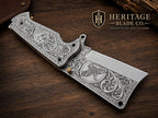 Custom Hand Engrave Pocket/Folding EDC Knife,  Collector, Camping Grooms, Friend , Father Day Gift With Leather Sheath
