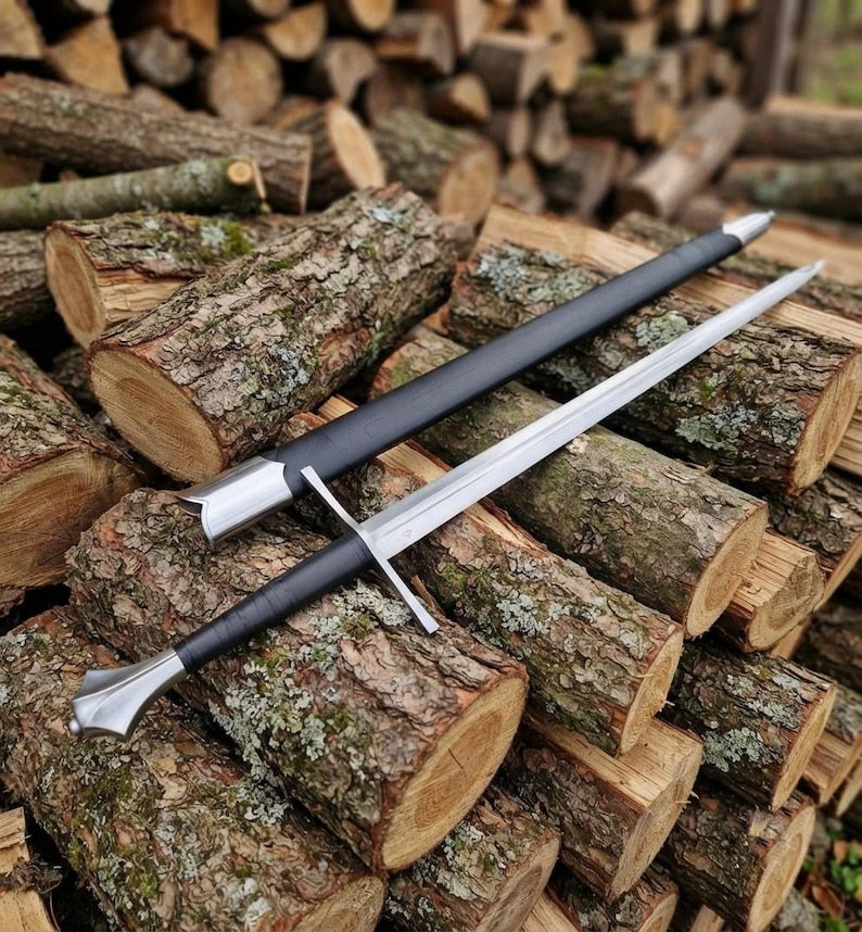 Hand Forged Gothic Sword | Type XVIIIa Medieval Longsword, High Carbon Steel (Custom Engraving Available)