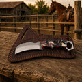 Ironhook rasp steel hawkbill knife blade detail