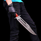 Rambo III Bowie Knife Handmade | VG10 Damascus Steel, Full Tang, Pakka Wood Handle – Christmas Gift for Men