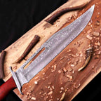 Rambo III Bowie Knife Handmade | VG10 Damascus Steel, Full Tang, Pakka Wood Handle – Christmas Gift for Men