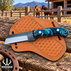 Rangestone rasp steel cowboy bull cutter knife, full view