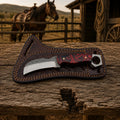 Ravenhook Rasp Steel Hawkbill Knife – Resin Handle & Leather Sheath