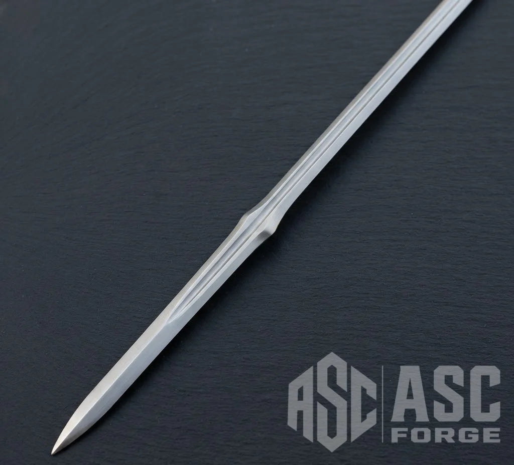 Close-up of the Sage Sword's silver-toned blade