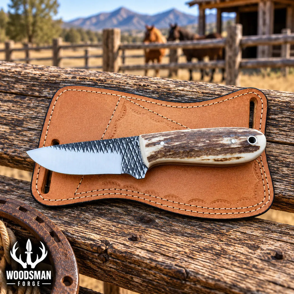 Close-up of the Staghollow's rasp steel blade