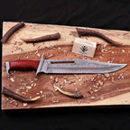 Rambo III Bowie Knife Handmade | VG10 Damascus Steel, Full Tang, Pakka Wood Handle – Christmas Gift for Men
