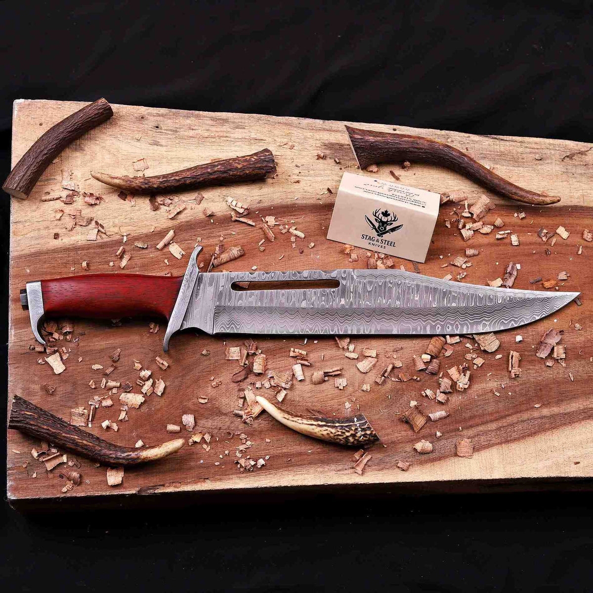 Rambo III Bowie Knife Handmade | VG10 Damascus Steel, Full Tang, Pakka Wood Handle – Christmas Gift for Men