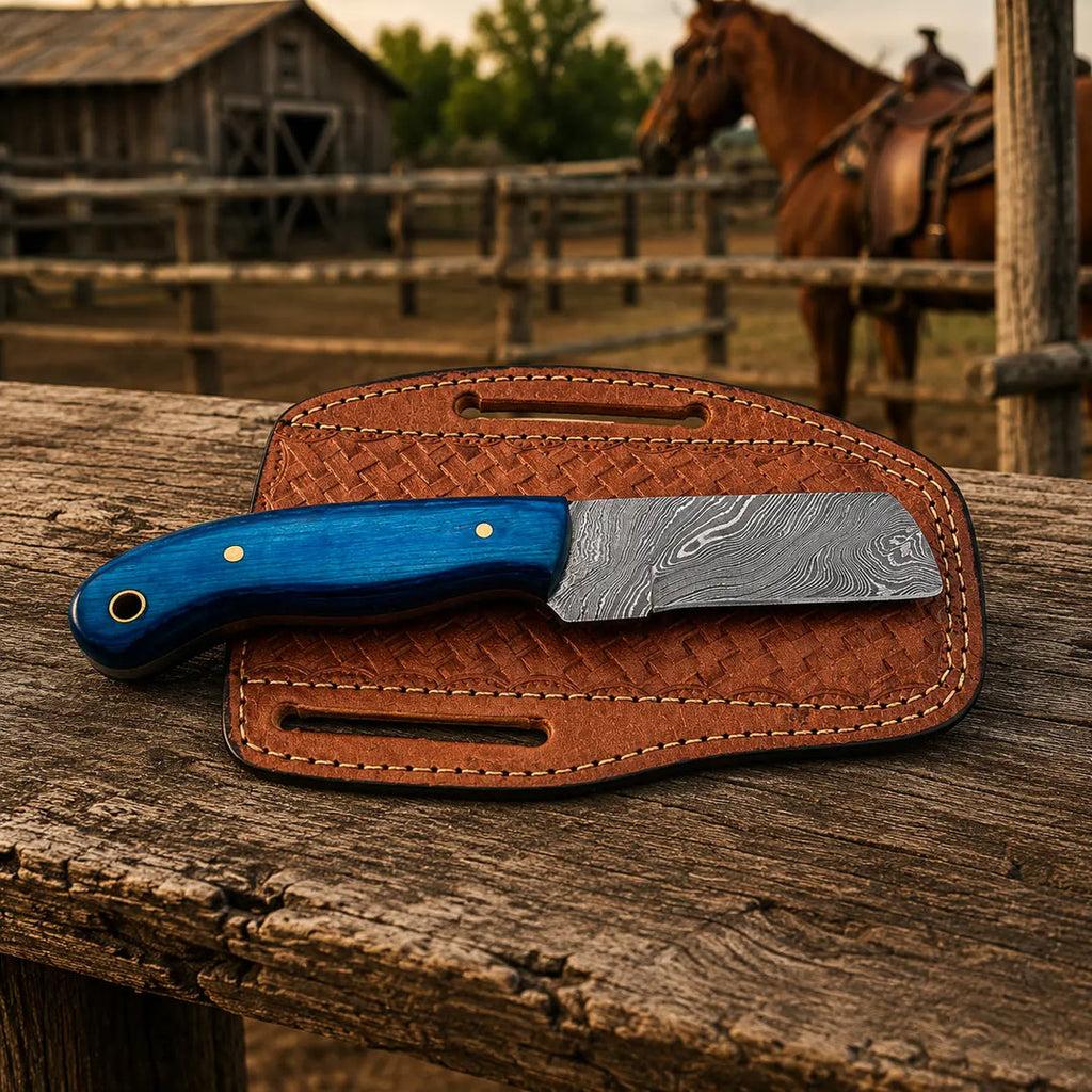 Westmere cowboy knife Pakkawood handle detail