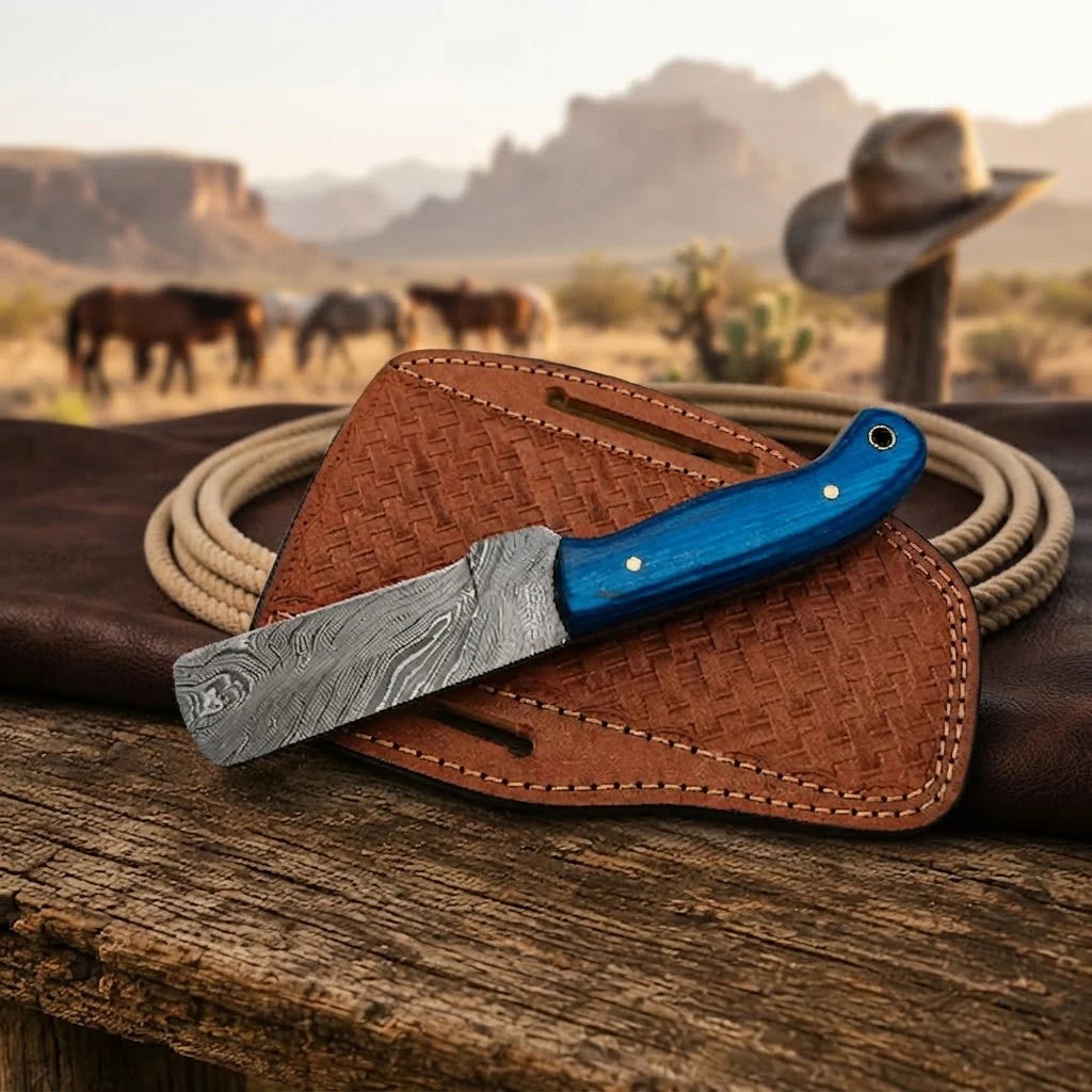 Westmere cowboy knife Pakkawood handle detail